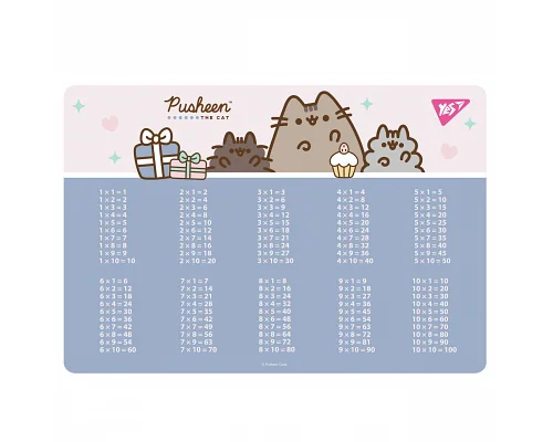 Підкладка пластикова для столу Yes Pusheen табл. множ. фіолетова (492324)