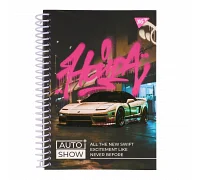 Блокнот YES А5 64 арк 7БЦ cпіраль Auto show. Honda клітинка (152014)