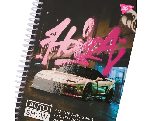 Блокнот YES А5 64 л 7БЦ cпираль Auto show. Honda клетка (152014)