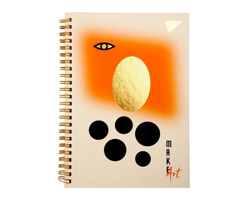 Блокнот YES А5 64 л 7БЦ cпираль Make art клетка (152023)