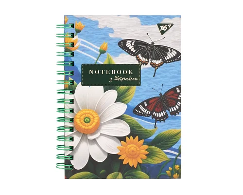 Блокнот YES А6 64 л 7БЦ cпираль Ukrainian notebook клетка (152027)
