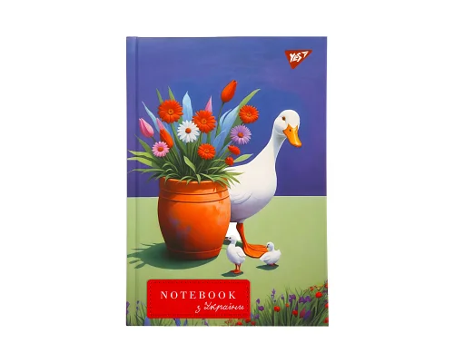 Блокнот YES А5 64 арк 7БЦ Ukrainian notebook клітинка (152046)