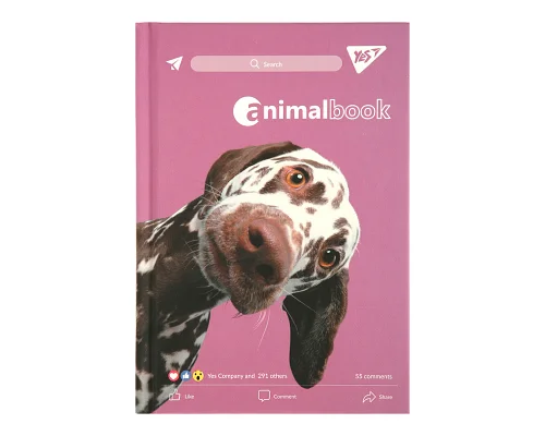 Блокнот YES А6 64 арк 7БЦ Animalbook крапки (152066)