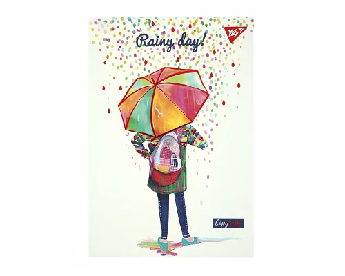 Блокнот YES А5 64 арк інтегральний Rainy day клітинка (152071)