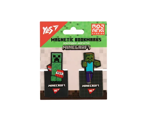 Закладки магнітні YES Minecraft, висікання, 2 шт (708397)