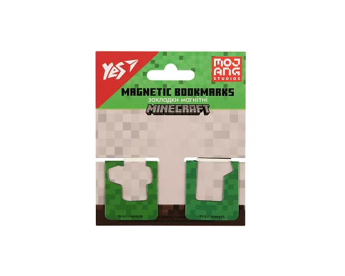 Закладки магнітні YES Minecraft, висікання, 2 шт (708397)