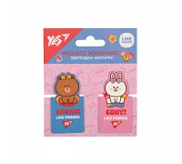 Закладки магнітні YES Line Friends, висікання, 2 шт (708399)