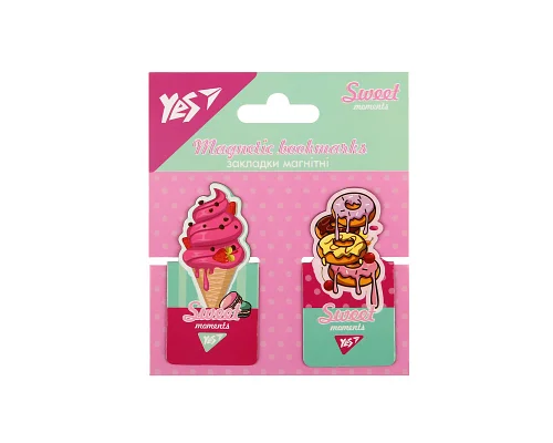 Закладки магнітні YES Sweet Cream, висікання, 2 шт (708401)