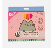 Фломастеры Yes 18 цветов Pusheen, амортизирующие (650583)
