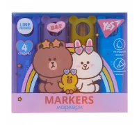 Маркер текстовый Yes Line Friends набор 4 шт (391105)