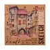 Скетчбук SANTI для графіки з крафт папером 18x18см 50 арк. склейка 80г/м2 (743248)