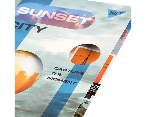 Зошит Yes Sunset city А4 60 аркушів з висічкою клітинка (682019)