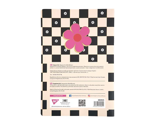 Зошит Yes Flowers А4 40 аркушів з висічкою клітинка (682023)