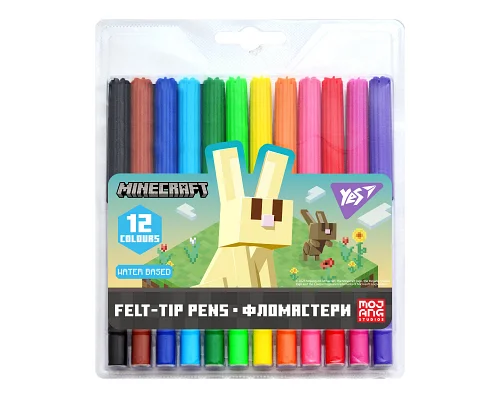 Фломастери Yes 12 кольорів Minecraft.Spring (650585)