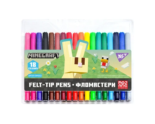 Фломастери Yes 18 кольорів Minecraft.Spring (650586)