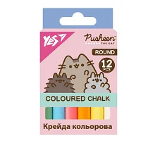 Мел цветной Yes Pusheen 12 штук круглый (400556)