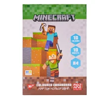 Картон цветной односторонний Yes Minecraft 10 листов А4 папка (955455)