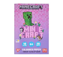 Бумага цветная односторонняя Yes Minecraft.Spring 20 листов А4 скоба (955461)