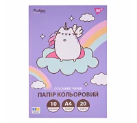 Папір кольоровий односторонній Yes Pusheen 20 аркушів А4 скоба (955465)