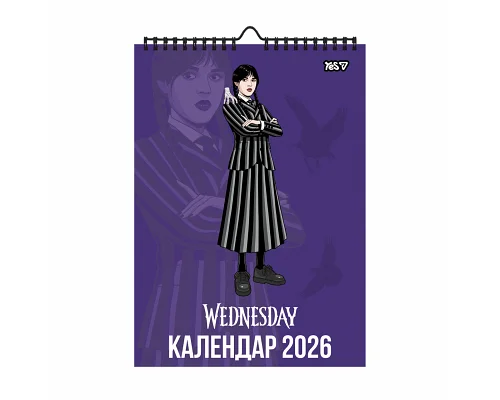 Календар-планер настінний, розклад на місяць Yes Wednesday на 2026 р (270271)
