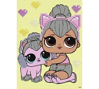 Алмазна мозаїка з частковою викладкою LOL Surprise! Kitty Queen With Kitty Kitty 15х20 Ідейка (AML1206)
