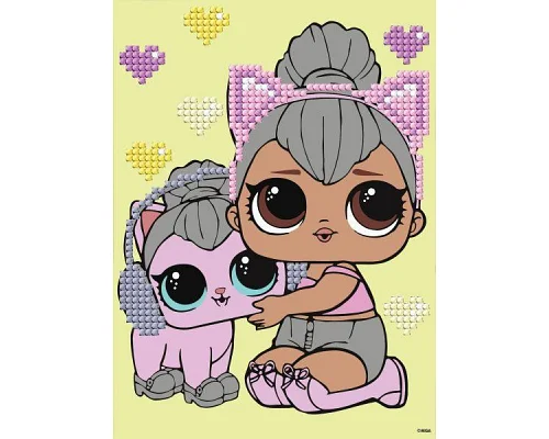 Алмазна мозаїка з частковою викладкою LOL Surprise! Kitty Queen With Kitty Kitty 15х20 Ідейка (AML1206)