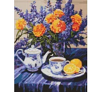 Алмазна мозаїка Лавандова гармонія з голограмними стразами (AB) art_selena_ua 40х50 Ідейка (AMO7979)