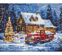 Алмазна мозаїка Новорічні дива art_selena_ua 40х50 Ідейка (AMO8101)