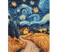 Алмазна мозаїка Українська ніч art_selena_ua 40х50 Ідейка (AMO8188)