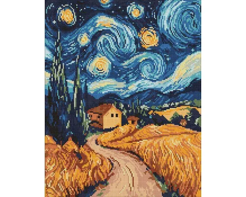 Алмазна мозаїка Українська ніч art_selena_ua 40х50 Ідейка (AMO8188)