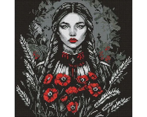 Алмазна мозаїка Жіноча сила art_selena_ua 40х40 Ідейка (AMO8223)