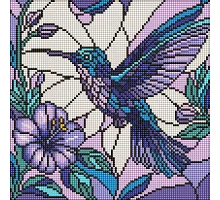 Алмазна мозаїка Вітраж. Колібрі art_selena_ua 30х30 Ідейка (AMO8319)