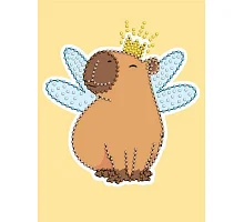 Алмазна мозаїка з частковою викладкою Капібара фея 15х20 Ідейка (AMV1224)