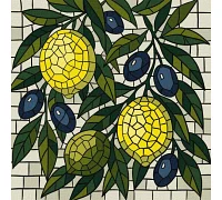 Картина за номерами Вітраж. Лимони art_selena_ua 30х30 Ідейка (KHO5738)