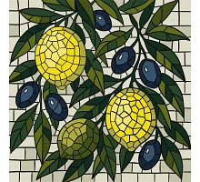 Картина за номерами Вітраж. Лимони art_selena_ua 30х30 Ідейка (KHO5738)