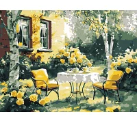 Картина за номерами Затишний дворик art_selena_ua 30х40 Ідейка (KHO6374)