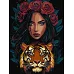 Картина за номерами Хижацький погляд з фарбами металік extra art_selena_ua 30х40 Ідейка (KHO8481)