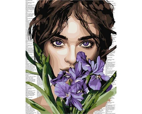 Картина по номерам Красочная поэзия: Фиолетовые ирисы art_selena_ua 40х50 Идейка (KHO8593)