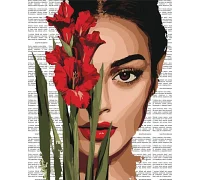 Картина за номерами Барвиста поезія: Червоні гладіолуси art_selena_ua 40х50 Ідейка (KHO8594)