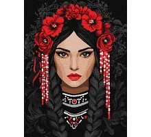 Картина по номерам Несокрушимая украинка art_selena_ua 30х40 Идейка (KHO8604)