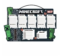 Шкільний розклад Yes Minecraft картон 30х40см (470538)