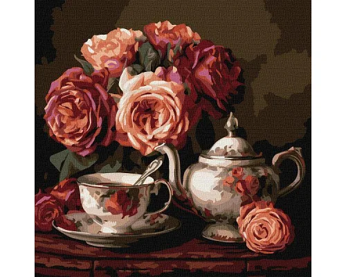 Картина за номерами Троянди в темряві art_selena_ua 40х40 Ідейка (KHO3331)