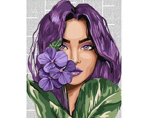 Картина по номерам Красочная поэзия: Фиалки art_selena_ua 40х50 Идейка (KHO8611)