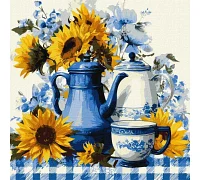 Картина за номерами Сонячна кава art_selena_ua 40х40 Ідейка (KHO5739)