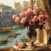Картина за номерами Троянди у Венеції art_selena_ua 40х40 Ідейка (KHO6412)