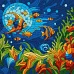 Картина по номерам Витраж. Морской мир art_selena_ua 30х30 Идейка (KHO5171)