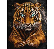 Картина по номерам Дикий тигр art_selena_ua 40х50 Идейка (KHO6812)