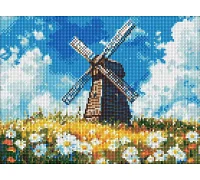 Алмазна мозаїка Млин посеред поля art_selena_ua 30х40 Ідейка (AMO8304)