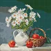 Алмазна мозаїка Букет ромашок з яблуками art_selena_ua 40х40 Ідейка (AMO8339)