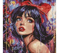 Алмазна мозаїка Сучасна Білосніжка art_selena_ua 40х40 Ідейка (AMO8315)